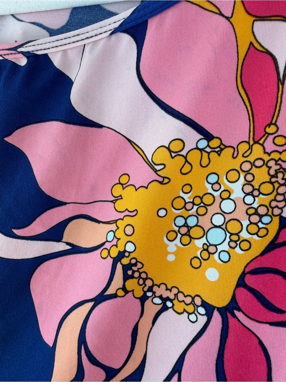 Trina Turk Floral Swim Cover Up Set Top M Pants XL Pink Blue Resort Beach - Picture 11 of 12